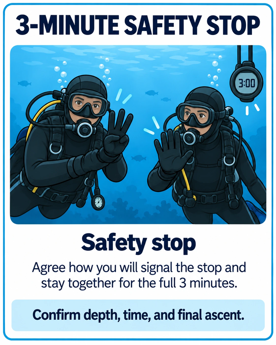 3-minute safety stop