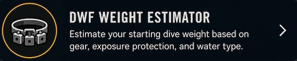 Dive weight belt icon representing the DWF Weight Estimator tool.