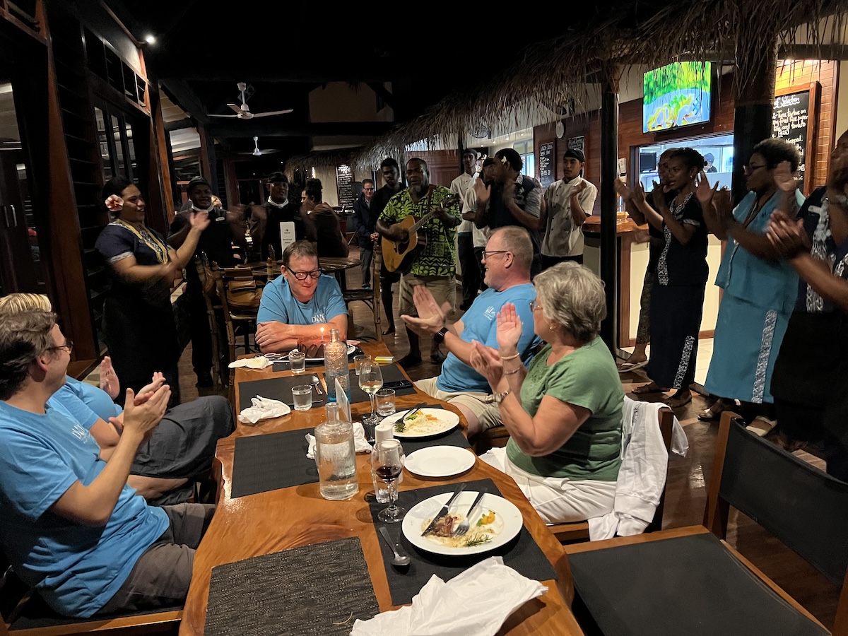 Celebrating my 55th birthday with friends in Fiji